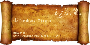 Énekes Minna névjegykártya